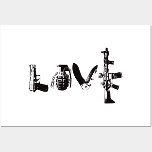 gun firearms love Posters and Art